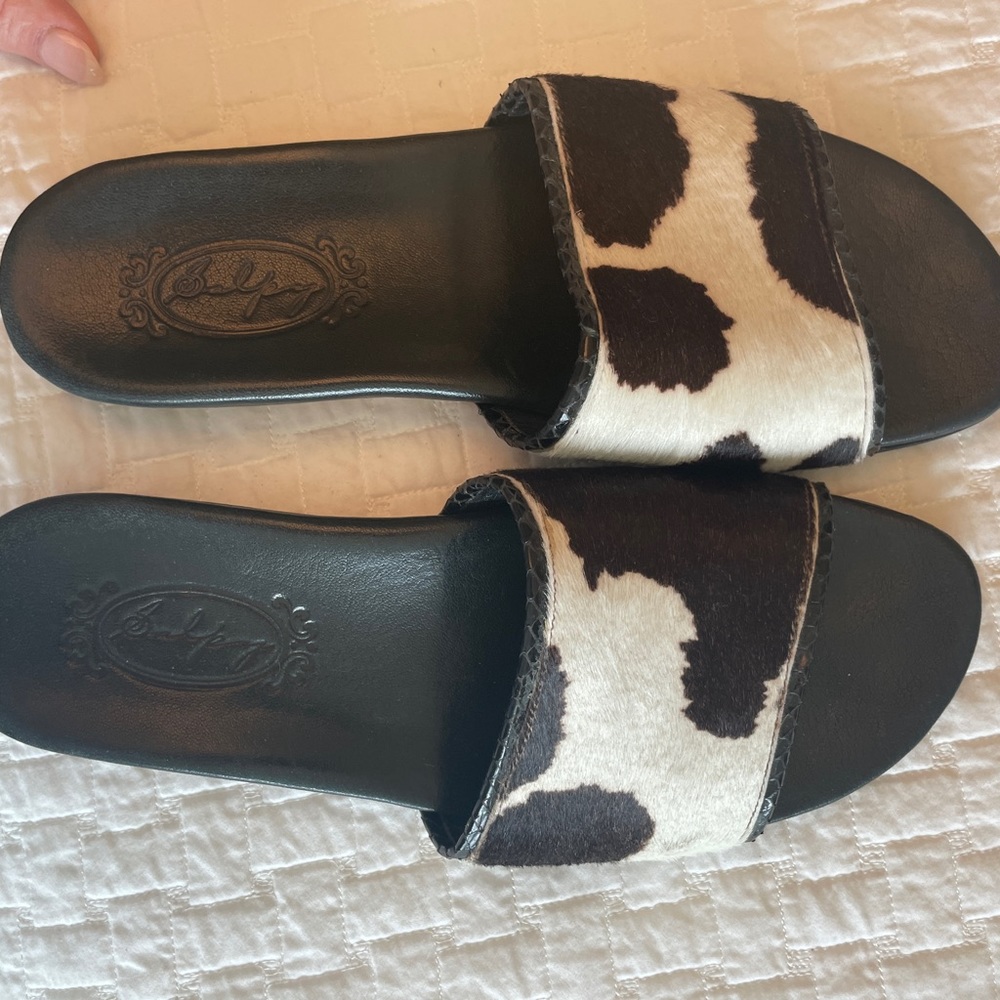 Salpy custom made faux animal hide sandals